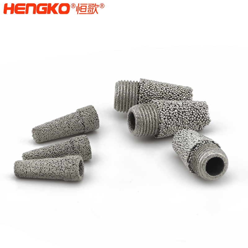 粉末燒結多孔可調螺紋氣動消聲器空氣流速控制器