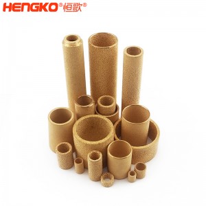 微米級耐高溫銅粉末燒結多孔過濾管用于降噪